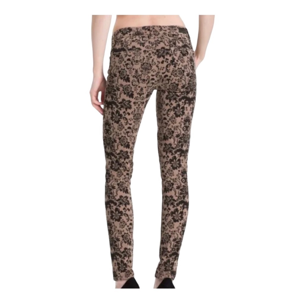 Paige Verdugo Ultra Skinny Jeans Tan Paisley Cotton Pants SZ 28 - Picture 4 of 10